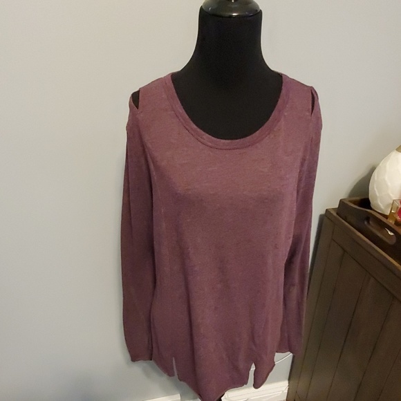Nation LTD Tops - Very pretty purple sweater with shoulder detail